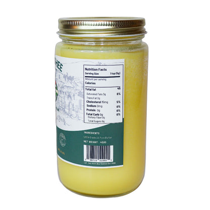 Pure Ghee - Keto & Paleo Friendly, Perfect for Cooking, Baking, High Heat Uses, Lactose and Casein Free