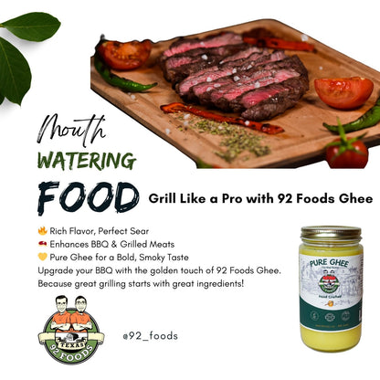 Pure Ghee - Keto & Paleo Friendly, Perfect for Cooking, Baking, High Heat Uses, Lactose and Casein Free