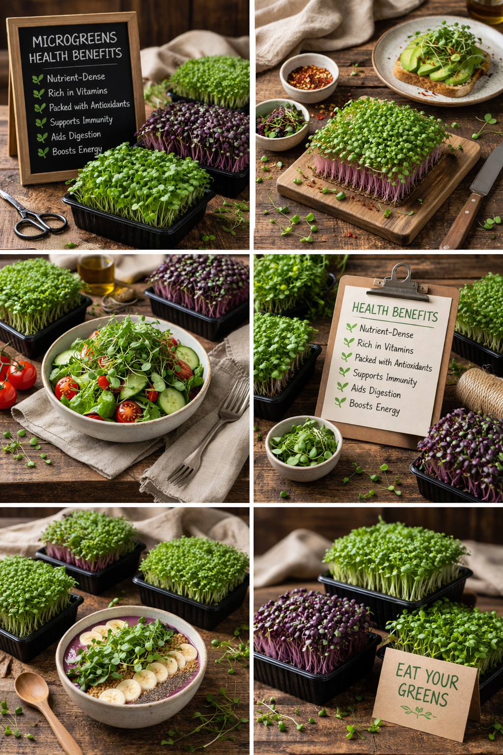 Microgreens in salads, on toast, and smoothie bowls - fresh delivery